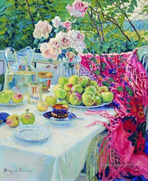 フラワーズ Painting - 静物画 1 ニコライ・ボグダノフ ベルスキーの花 印象派